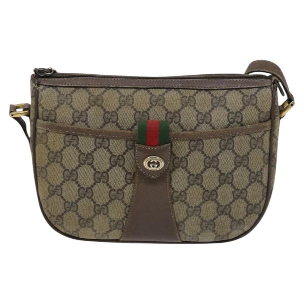 Gucci GG Supreme Web Shoulder Bag Beige